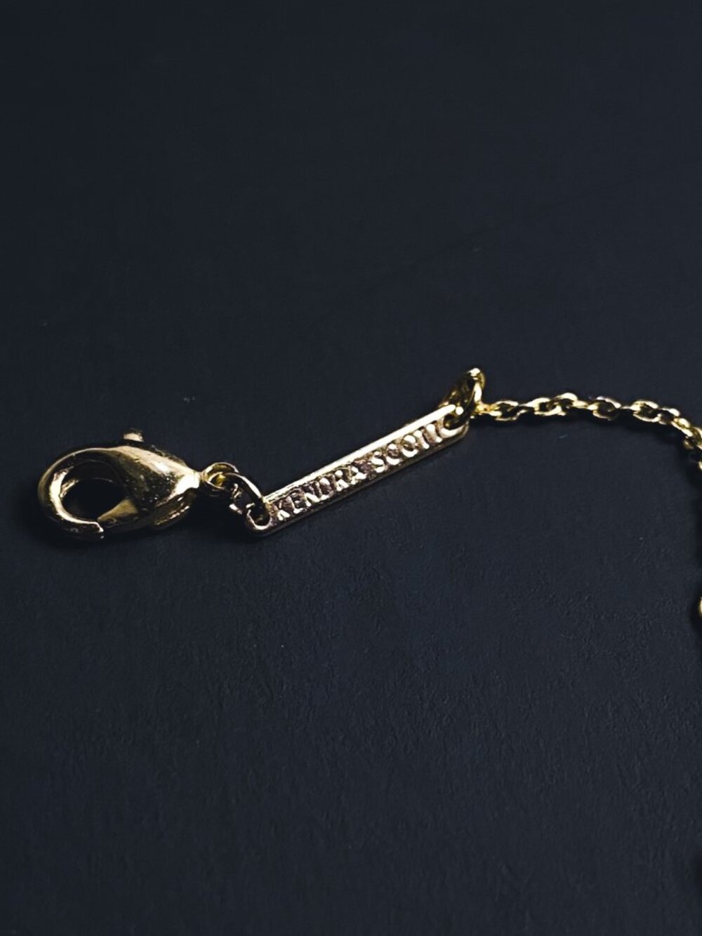 Kendra Scott Adelia Gold Tone Dainty Minimalist Double Chain Y Drop Necklace - Picture 8 of 12